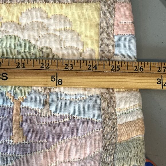 Vintage 70s 80s Pastel Pillow Sham Coastal Beach Theme by Revert Spain 26 x 20" - Picture 10 of 12